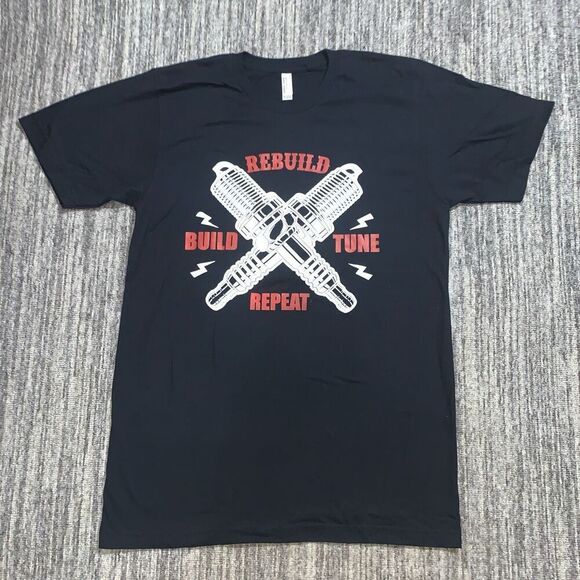 American Apparel Fine Jersey Collection Men M Rebuild, Build, Tune, Repeat Shirt - Picture 1 of 6